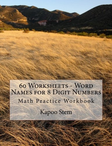 60 Worksheets - Word Names for 8 Digit Numbers: Math Practice ...