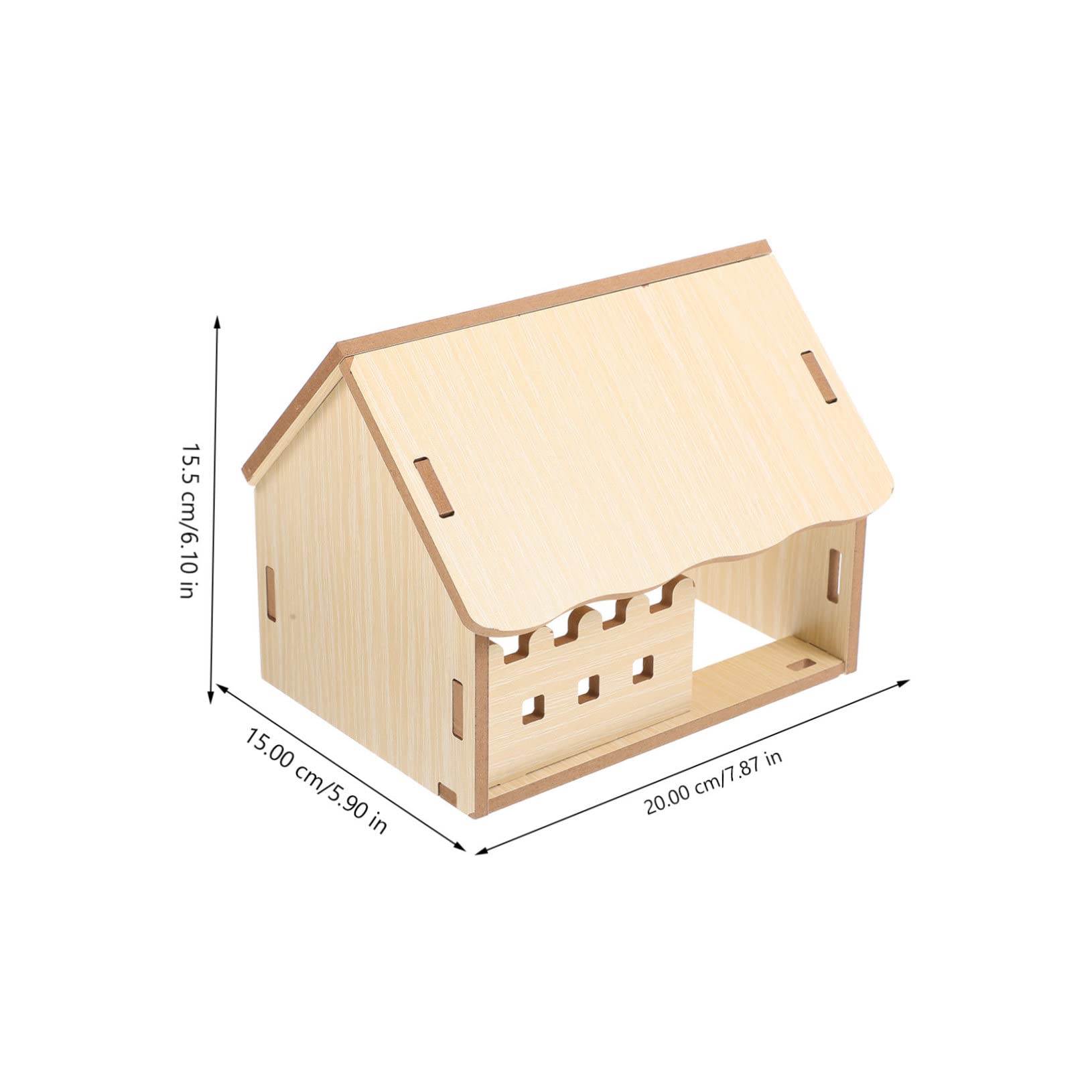 Casetta di Legno per Porcellino D'india, Rifugio Assemblato | Colore Khaki, per Gioco e Riposo, Uso Tutto L'anno, Rifugio Semplice per Piccoli Animali