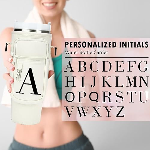 Miniatura 2 de DTBG Bolsa de transporte para botella de agua Stanley de 40 onzas de neopreno con bolsillo para teléfono, correa ajustable, mosquetón, bolsa