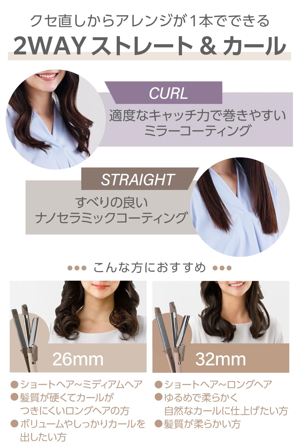 Amazon.co.jp: テスコム (TESCOM) ヘアアイロン コテ 26mm ストレート