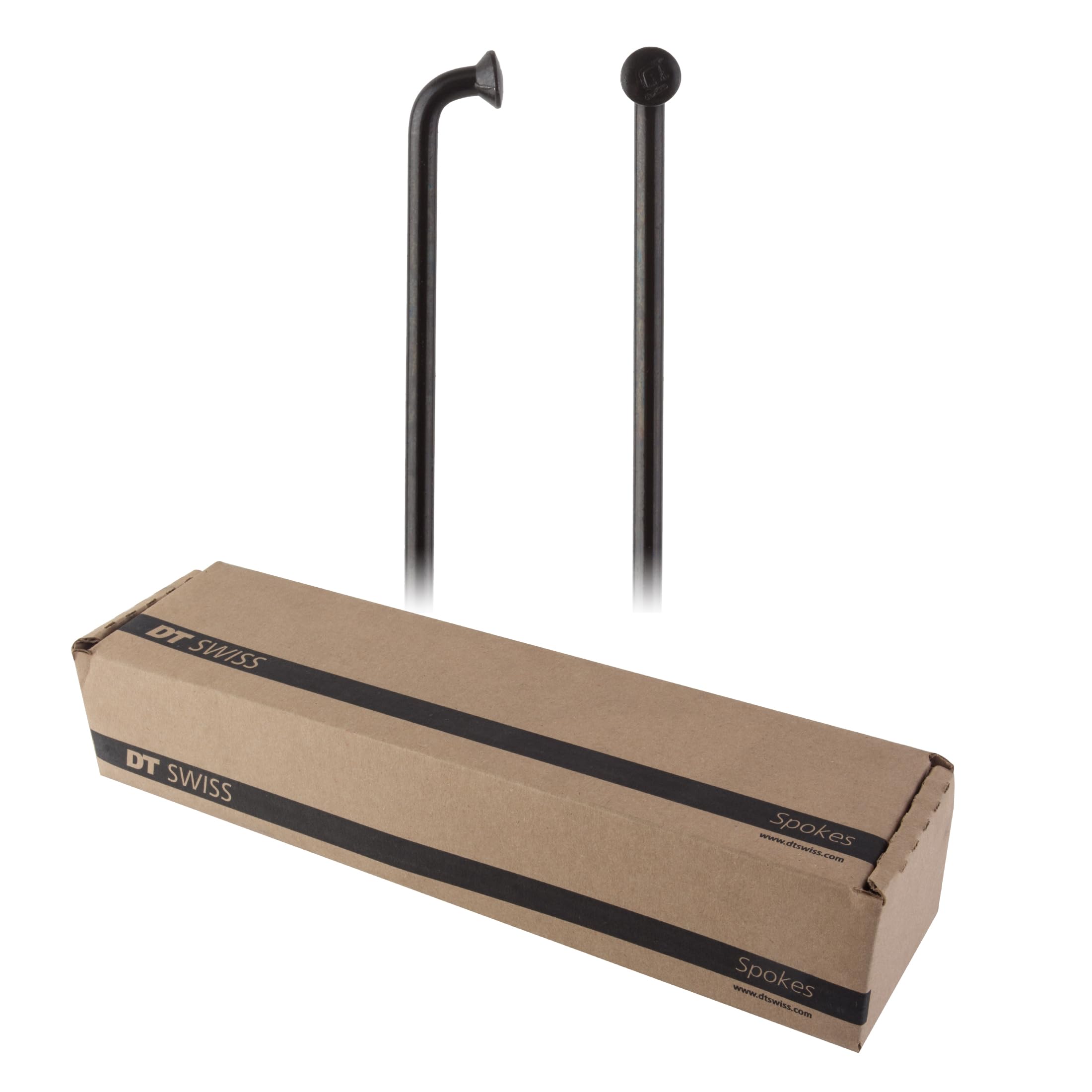 DT Swiss Champion 2.0 Blank Spokes: 315mm Threadless Black Box of 500