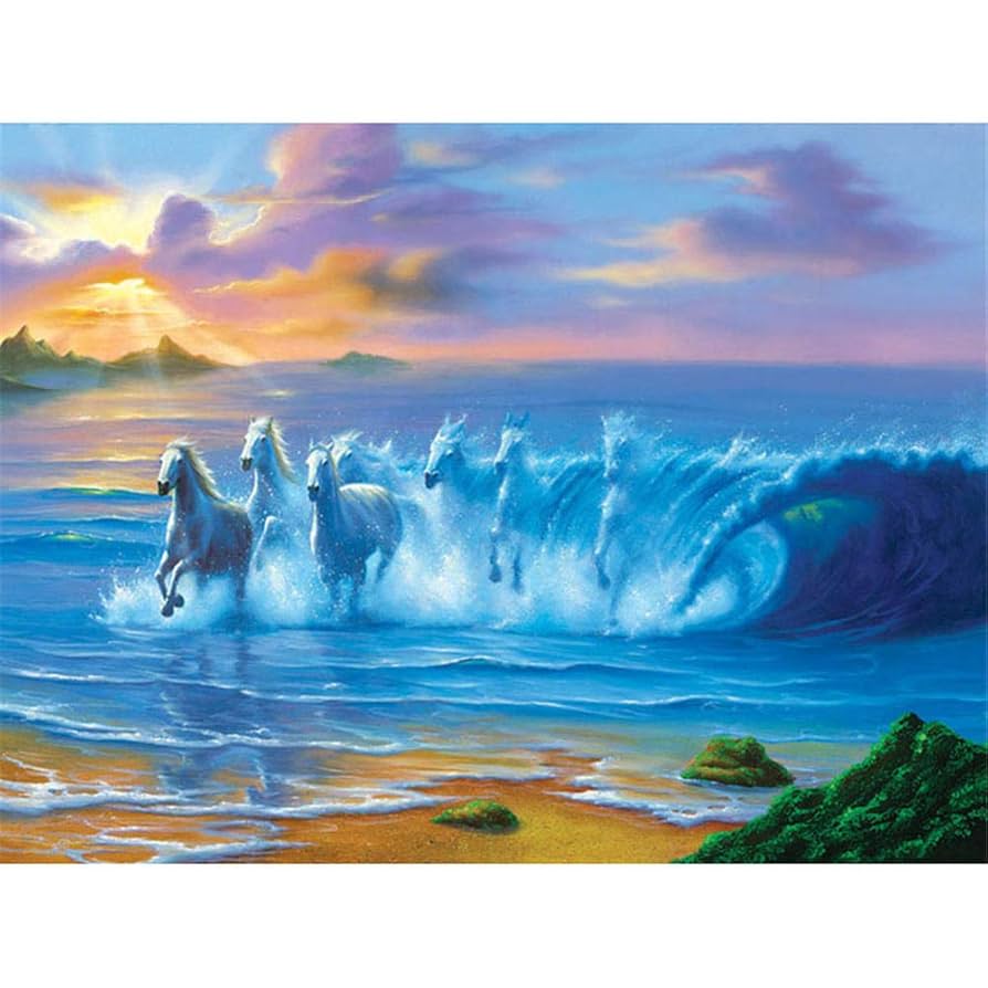 セラミック絵画　馬　陶芸絵画　ダイヤモンド絵画　風水に良い セラミック絵画 馬 陶芸絵画 ダイヤモンド絵画 風水に良い