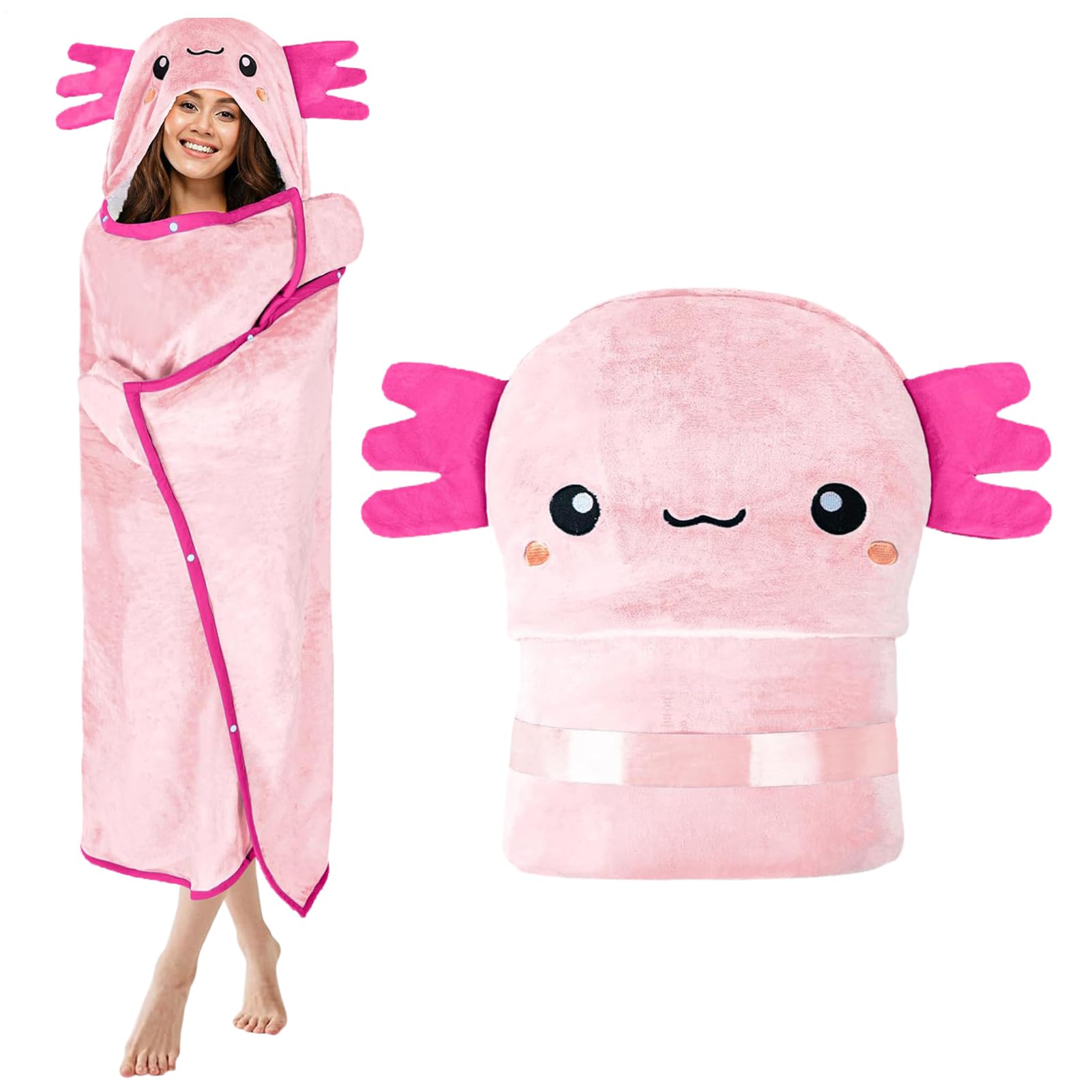 Coperta con cappuccio da donna, comoda, calda, indossabile, coperta Sherpa | Morbida coperta maglione per la camera da letto di casa