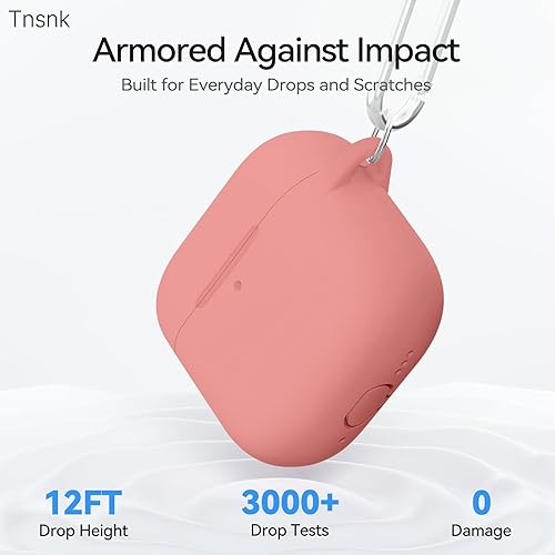 Miniatura 78 de Funda para AirPods 4, color rosa con kit de limpieza, funda de silicona suave para Airpod 4, compatible con Apple Airpods de 4ª generación 2024,