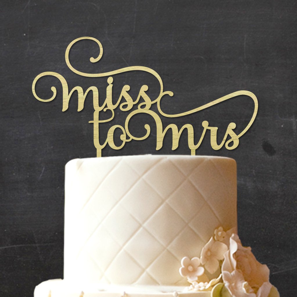 Cake Topper à Gâteau En Bois Rustique- Personnalisé > Mariage Déco
