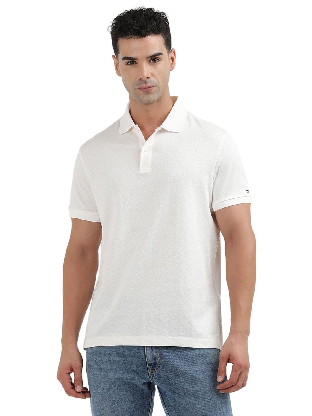 tommy hilfiger Self-Design Regular-Fit Cotton Polo T-Shirt-picture-45