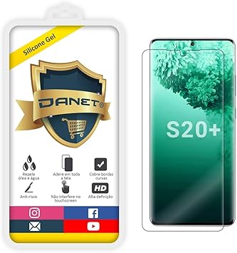 Película de Gel Silicone Flexível Para Para Samsung Galaxy S20 Plus S20+  6.7 Polegadas - Proteção Que Adere E Cobre Toda A Tela - Danet |  Amazon.com.br