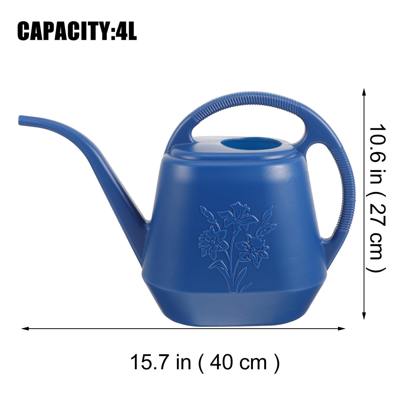 Regadera de Jardín de Plástico Azul 4l Mango Ergonómico