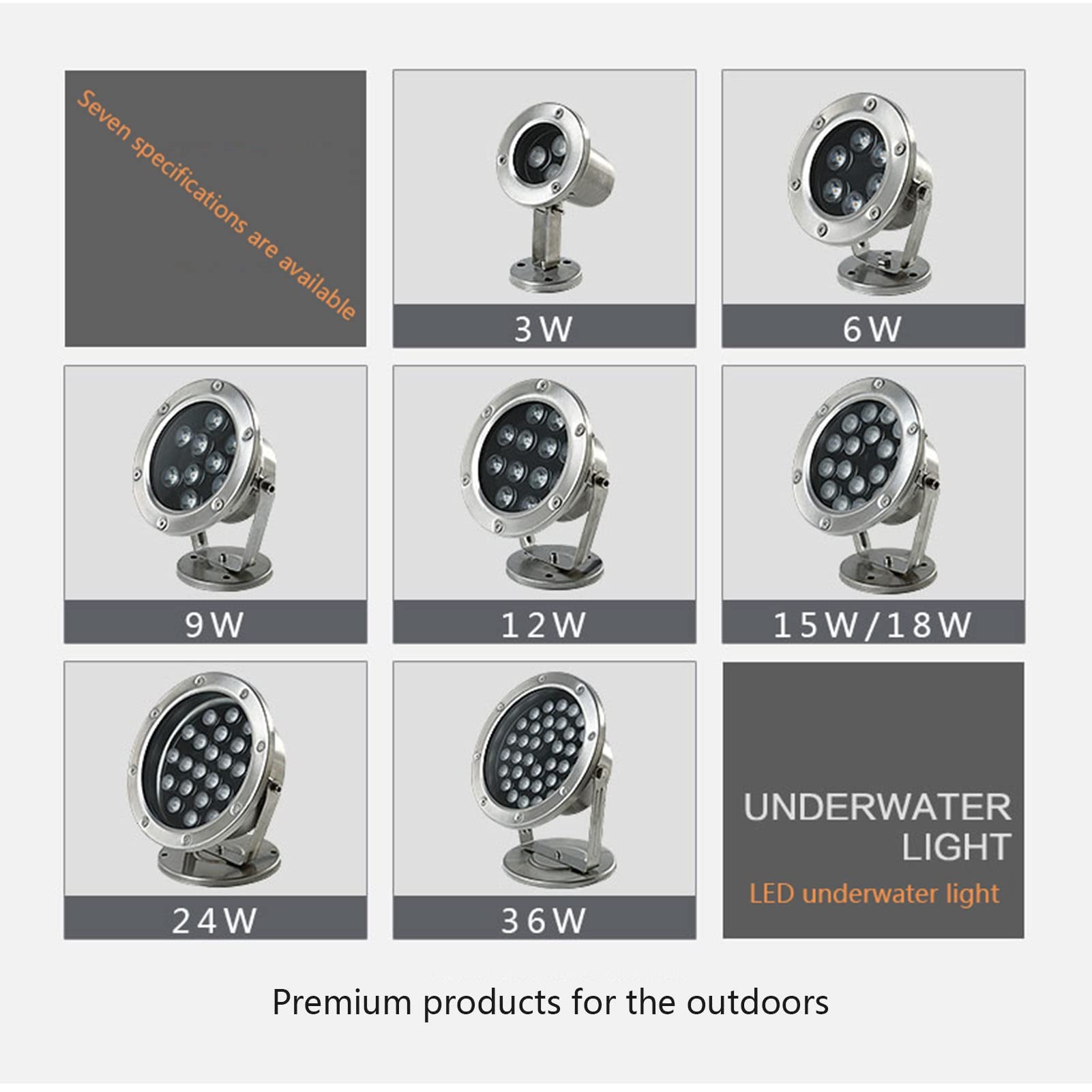 LED Luces De Fuentes Subacuáticas, Giratorio Luz De Estanque Impermeable IP68 Luz De La Piscina para Acuario Jardín Cascadas Tanque De Peces Lámpara Subacuática (Color : Warm White, Size : 24