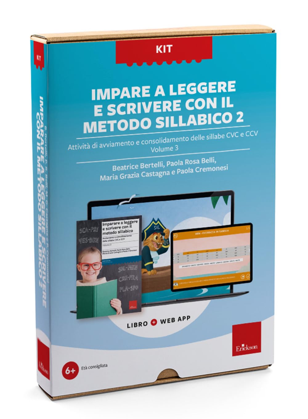 Imparare a leggere e scrivere con il metodo sillabico 2. Kit. Con web app. Attività di avviamento e consolidamento delle sillabe CVC e CCV (Vol. 3)