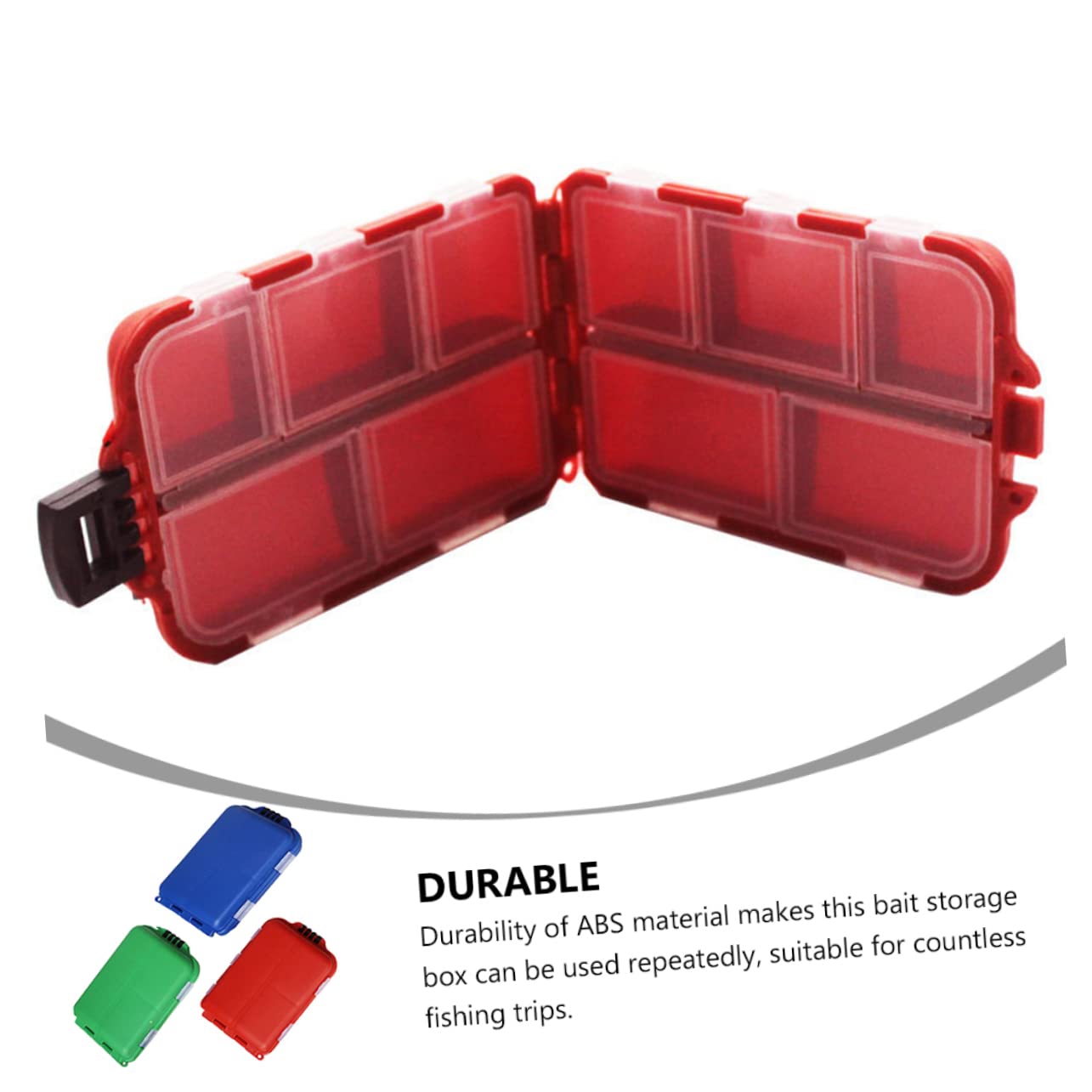 JOINPAYA 2sets Portable Rig Bait Box Fishing Tackle Organizer with Dividers Durable Storage Case for Easy Access to and Accessories Color 3pcs*2