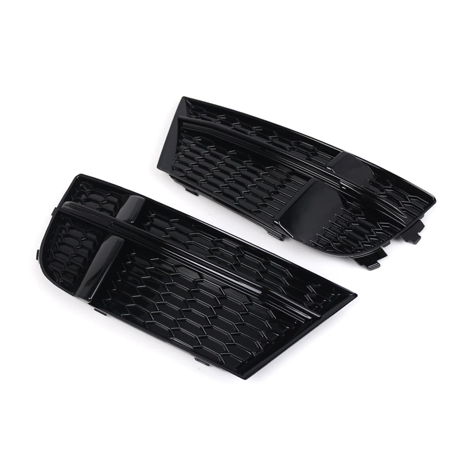 Parrilla de bisel luz antiniebla L/R compatible con AUDI A3 8V S-LINE SEDAN SPORTBACK CONVERTIBLE 17-19 Reemplace la cubierta rejilla del parachoques delantero(1Pair)