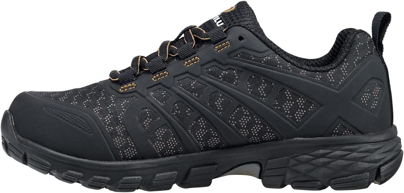 Nautilus Stratus Women's Athletic Work Shoe by FSI: Oil and Slip Resistant, Soft Toe Cap, Ultra Lightweight, N4661-Black Soft, Size 9.5 Medium Width