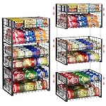 3-Pack Stackable Can Rack Organizer, Adjustable Can Holder for Pantry