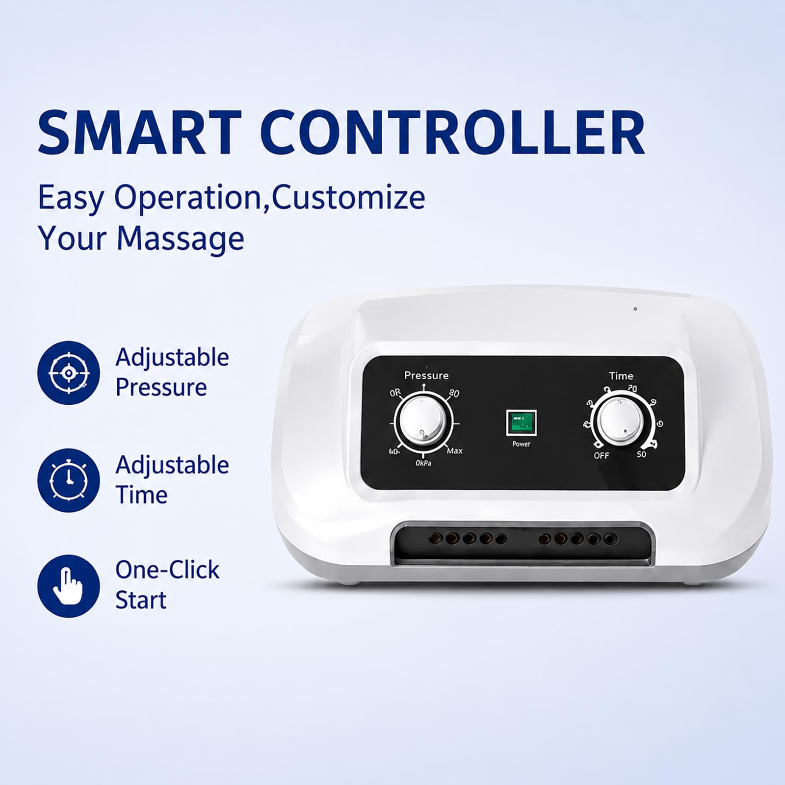 Massaggio Linfodrenante, Pressoterapia Linfodrenaggio | con 6 Camere, Pression Réglable(0-240 Mmhg), con Funzione di Cronometraggio, Gambe E Addome per Casa, Può Alleviare Il Dolore
