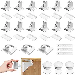 Kit 12 Unidades Trava Magnetico Gaveta, Trava Gaveta, Trava de Gaveta, Trava Magnética para Gavetas e Portas de Armários