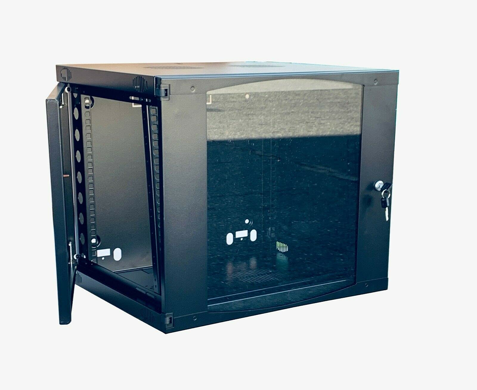 RAISING ELECTRONICS 12U Wall Mount Network Server Cabinet Rack Enclosure Glass Door Lock 600mm Deep (12U)