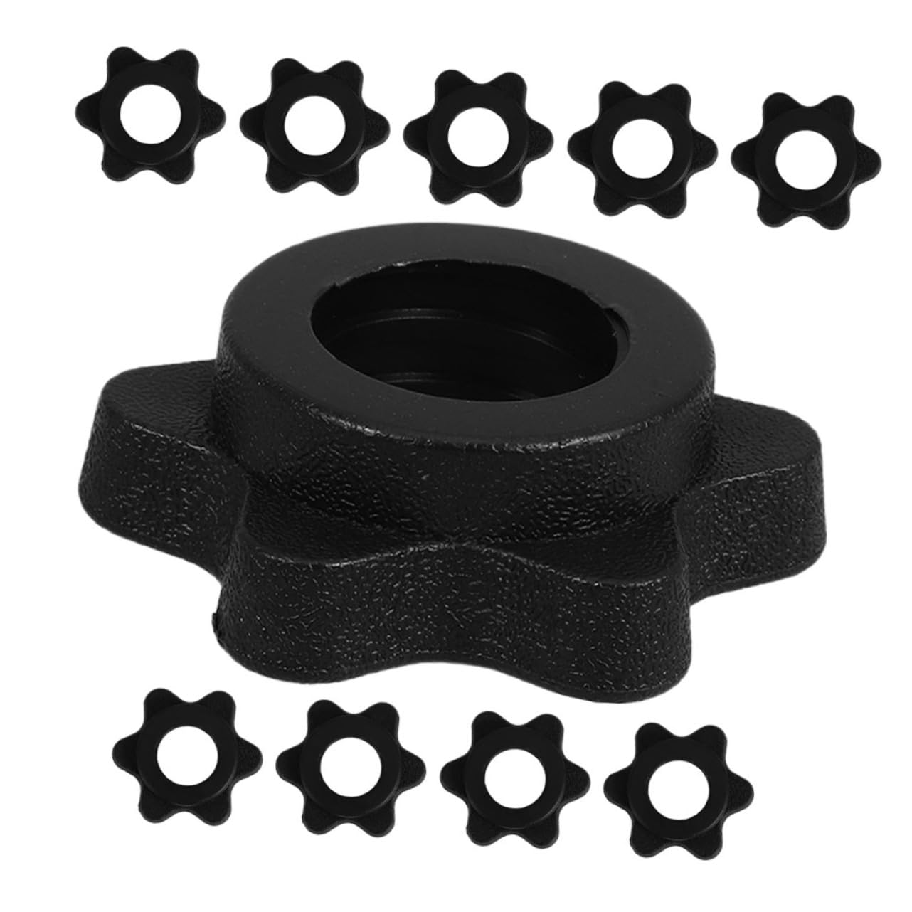 MUCKLILY Standard Dumbbell Nut Barbells Nut Weight Clips Barbell Locking Clamps Home Fitness Accessory