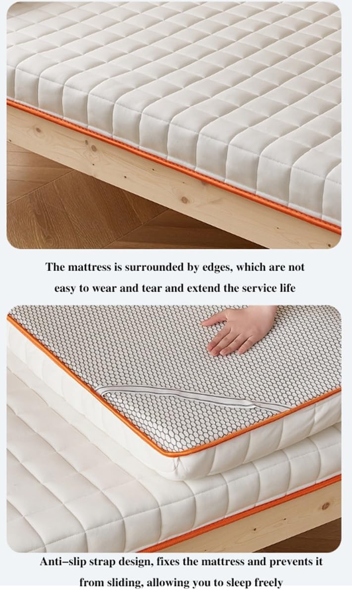 Foldable Japanese Futon Mattress Breathable Floor Tatami Mat Roll-up Sleeping Mattresses for Dormitory Indoor Outdoor(Gray,0.9 * 2.0m)