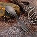 Milltrip Titanium Spoon Fork, Outdoor Portable Titanium Alloy 2 in 1 Spoon Fork Combo for Picnic Camping Traveling