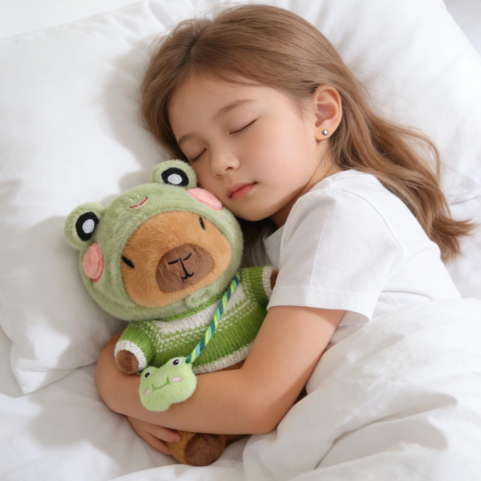 9 PCS Capybara Peluche Kawaii Poupée en Peluche Capibara avec Vetement Peluches Mignonne Animal en Peluches Capybara de Simulation Doudou Capibara Jouet Cadeau Noël Anniversaire Fille Garçon Enfant - 3