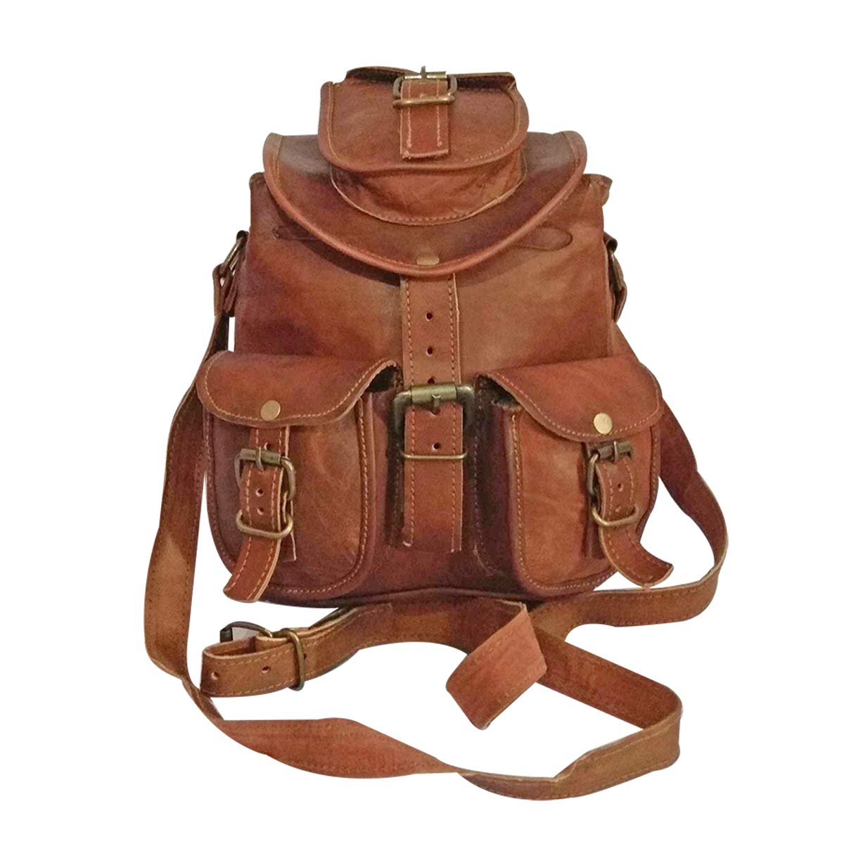 India Meets IndiaHandicraft Genuine Leather Backpack, Travel Bag, Laptop Bag, College School Bag, Best Gifting Made By Awarded Indian Artisan