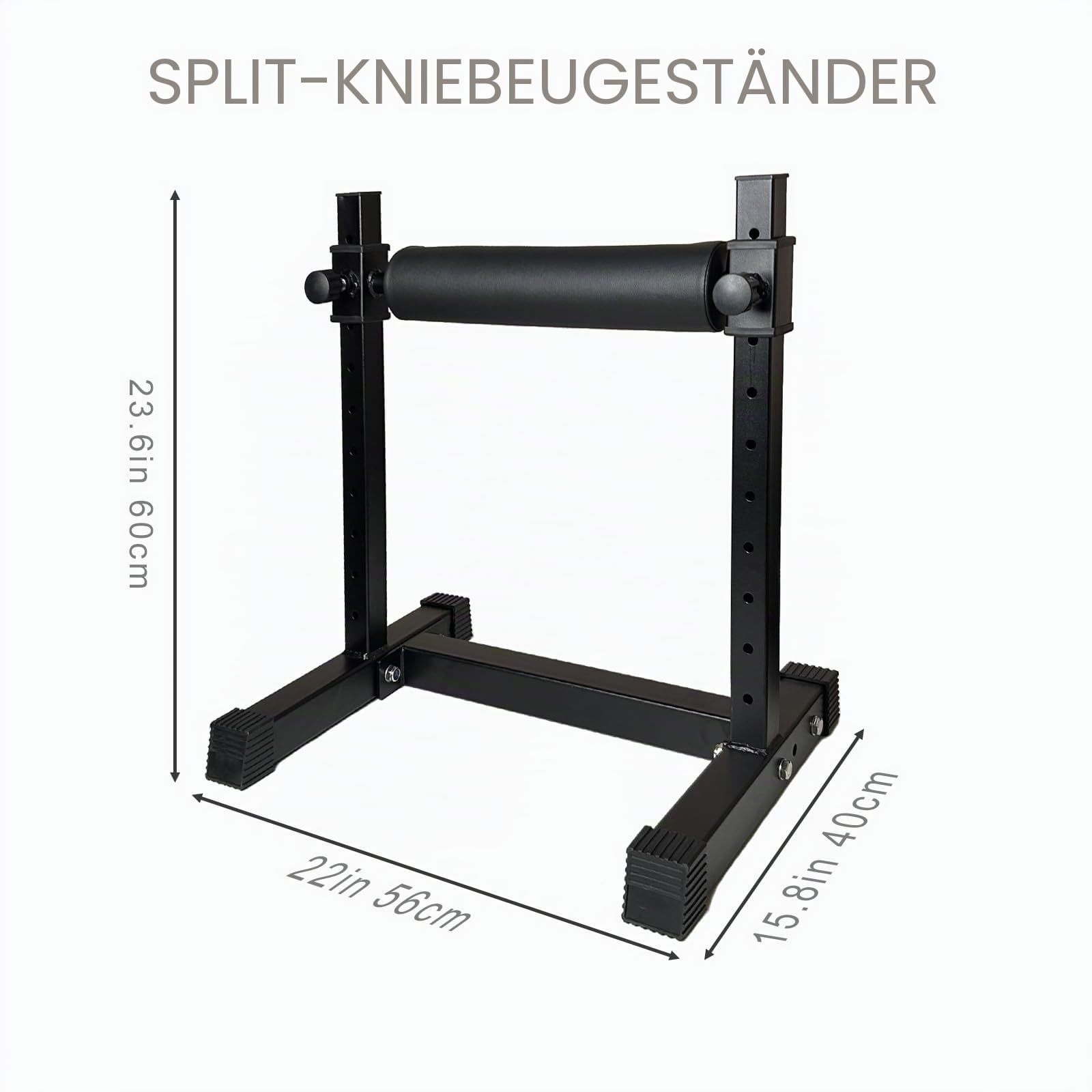 Einbein-Kniebeugenroller, höhenverstellbarer Bein-Kniebeugenständer, bulgarischer geteilter Kniebeugenständer für Zuhause, Fitnessstudio, Beinkrafttraining