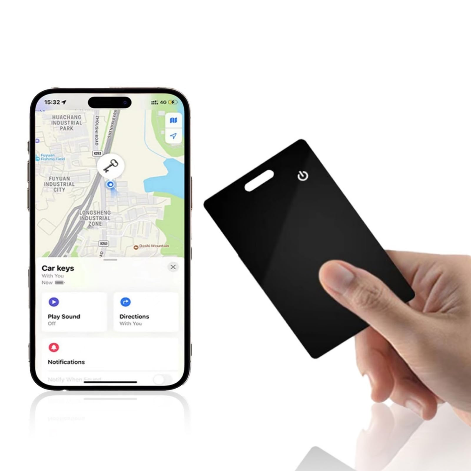 Carta Intelligente Trova Portafoglio, Batteria Ricaricabile, Funziona con App Localizza(Solo iOS), Localizzatore di Oggetti Bluetooth, Trova Oggetti e Chiavi/Portafoglio/Passaporto/Bagagli/Valigie