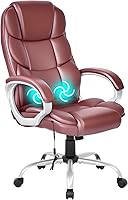 Vista 13 de FDW Silla de oficina para computadora, respaldo alto, ergonómica, ajustable, silla de escritorio giratoria de piel sintética ejecutiva con Beige