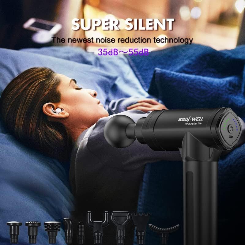 Massage Gun Deep Tissue - Back Muscle Massager w/High Torque Motor for Back Pain, Shoulder, Neck, Body, All Muscles Recover & Massage (Deep Black)