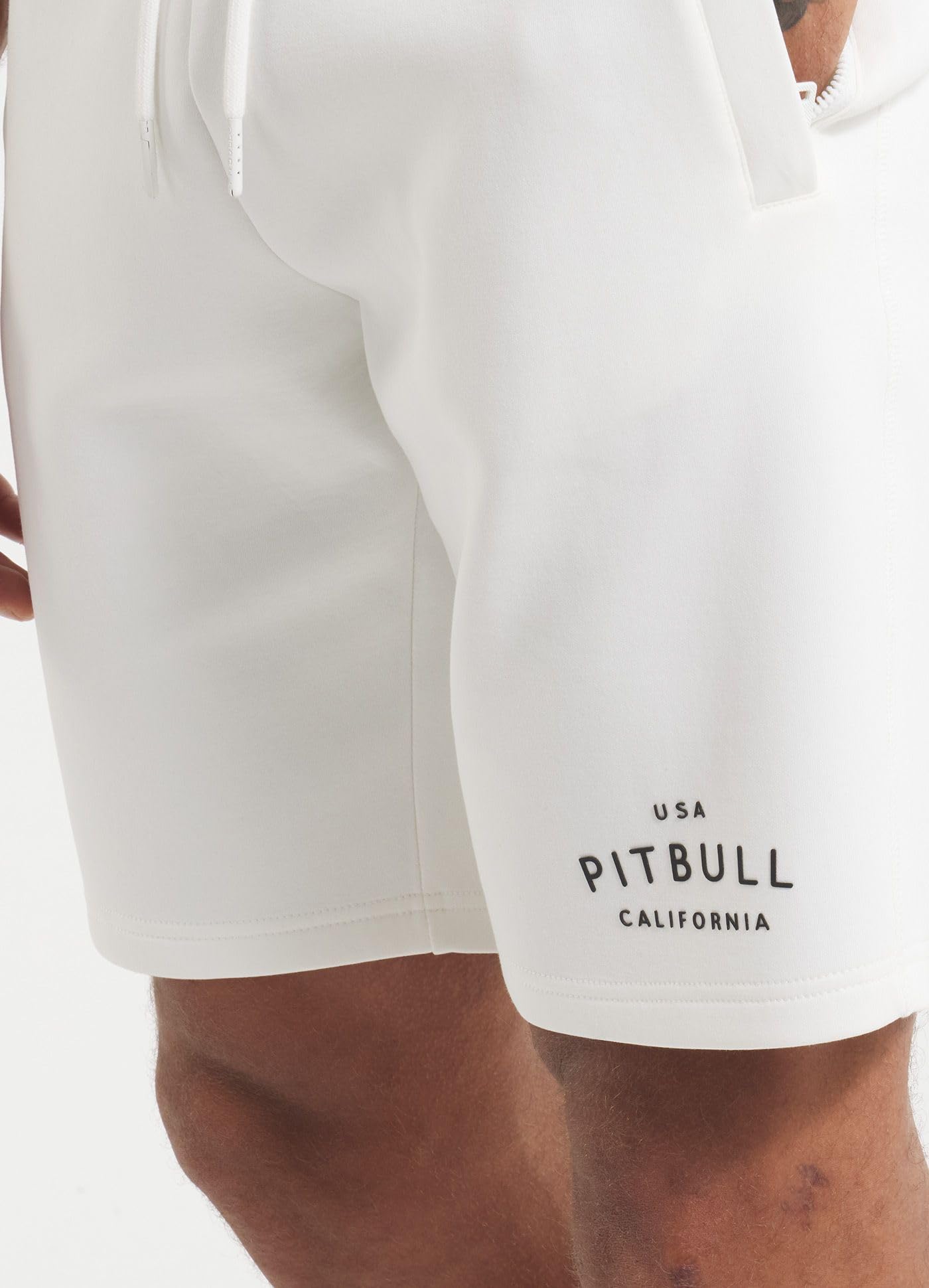 PITBULL - Short Sport Homme Sampson, Short Homme avec Poches Zippées, Shorts D'été en Sweat, Pantalon de Jogging Court Regular Fit, Shorts avec Taille élastique