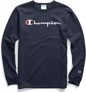 Champion Men's Long Sleeve Tee Shirt, Heritage T-Shirt for Men, Multiple Graphics