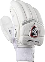 SG Test White Men's Cricket Batting Gloves Left Hand - Premium PU Protection & Comfort