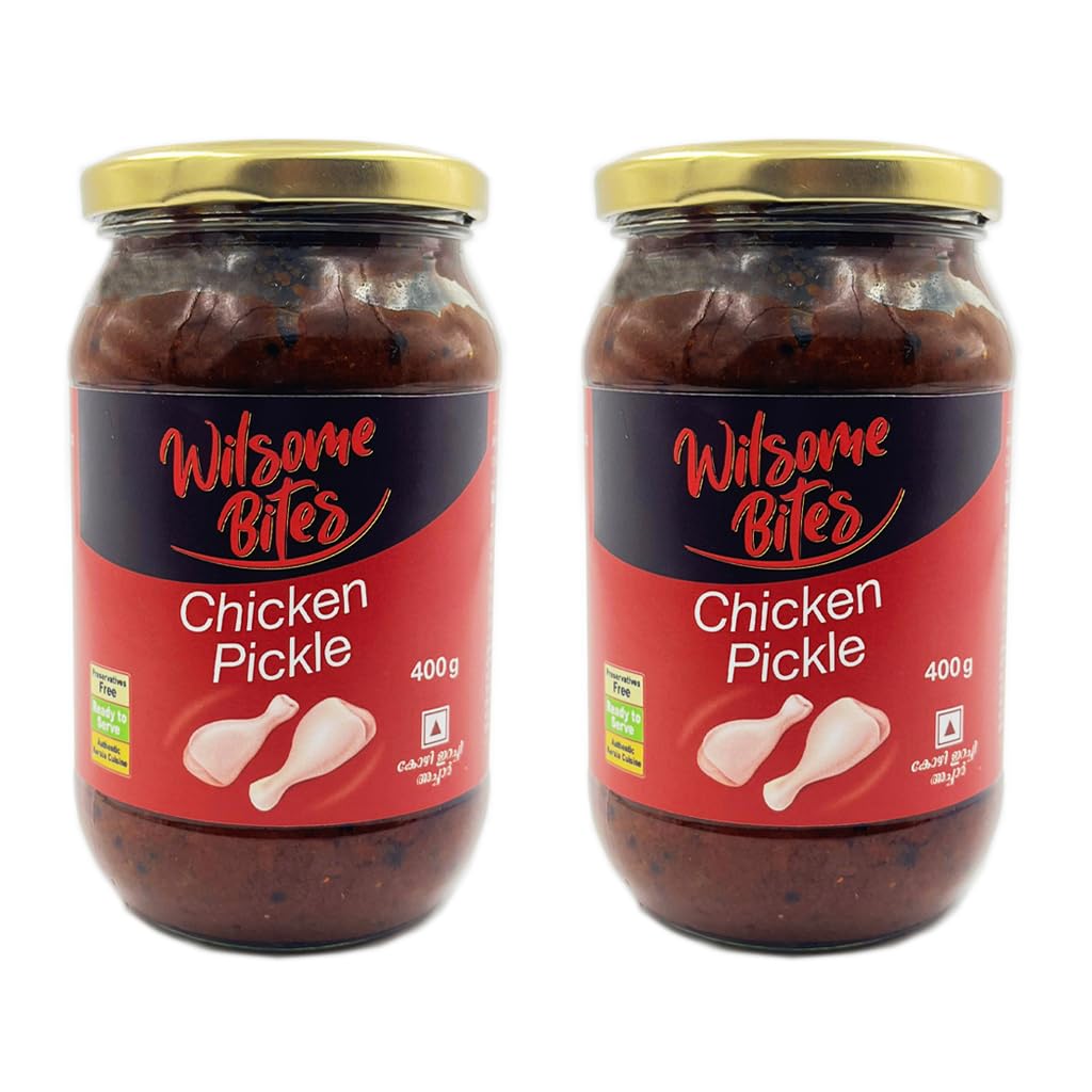 Wilsome Bites Kerala Homemade Chicken Pickle 400g | Spicy | Preservatives Free (Pack of 2) (B0CZ3MJXL4) Amazon Price History, Amazon Price Tracker