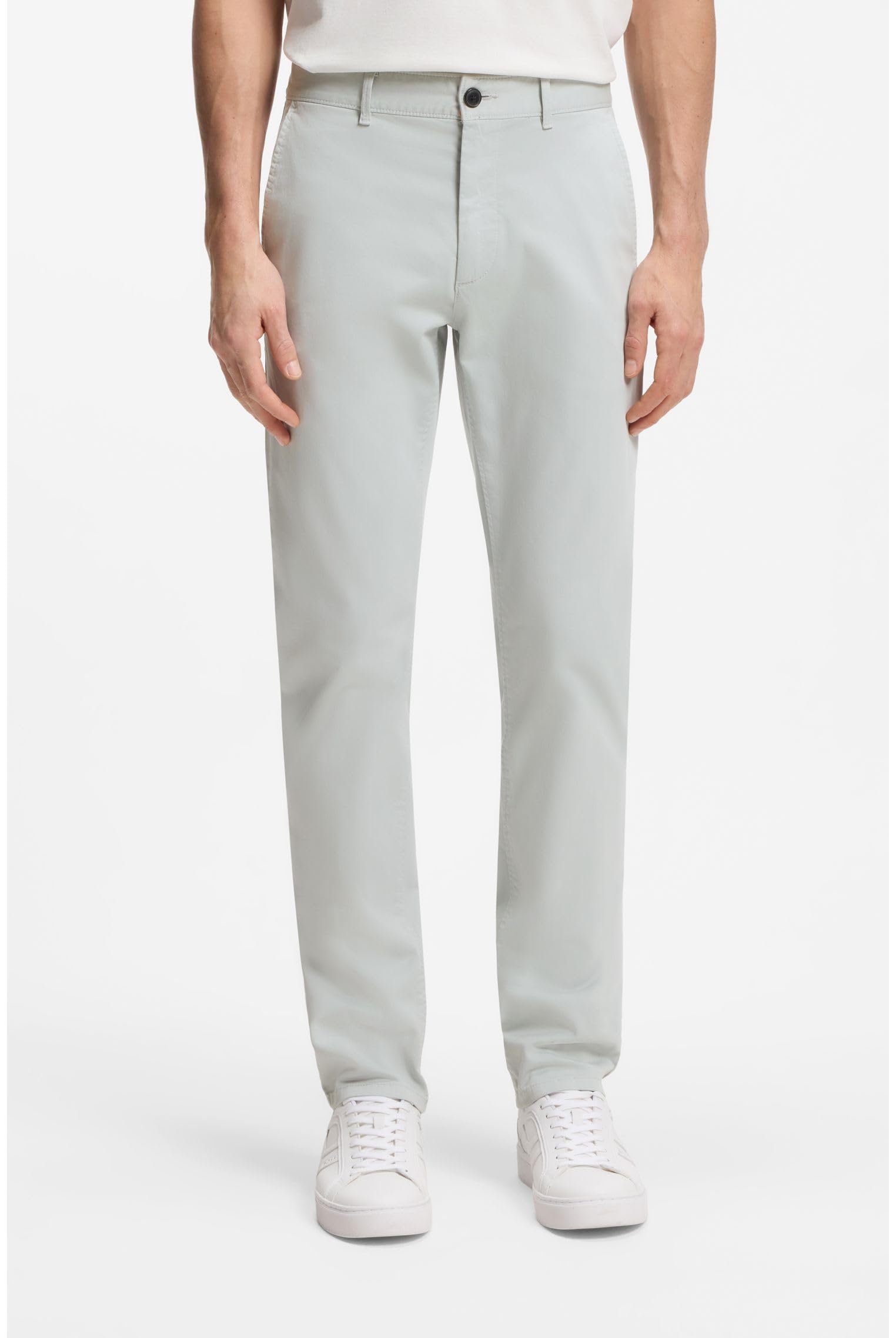 Boss Slim-fit Hose Aus Überfärbtem Elastischem Satin – Bild 3