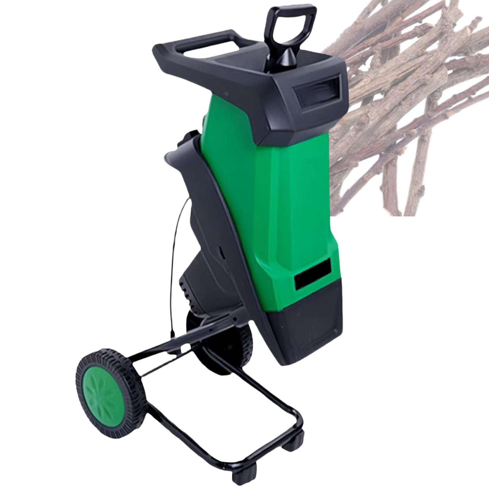Trituradora De Madera para JardíN, Trituradora De JardíN EléCtrica, DiáMetro De Corte De 40mm, para Podar Setos, Material Vegetal Y Residuos De JardíN Green