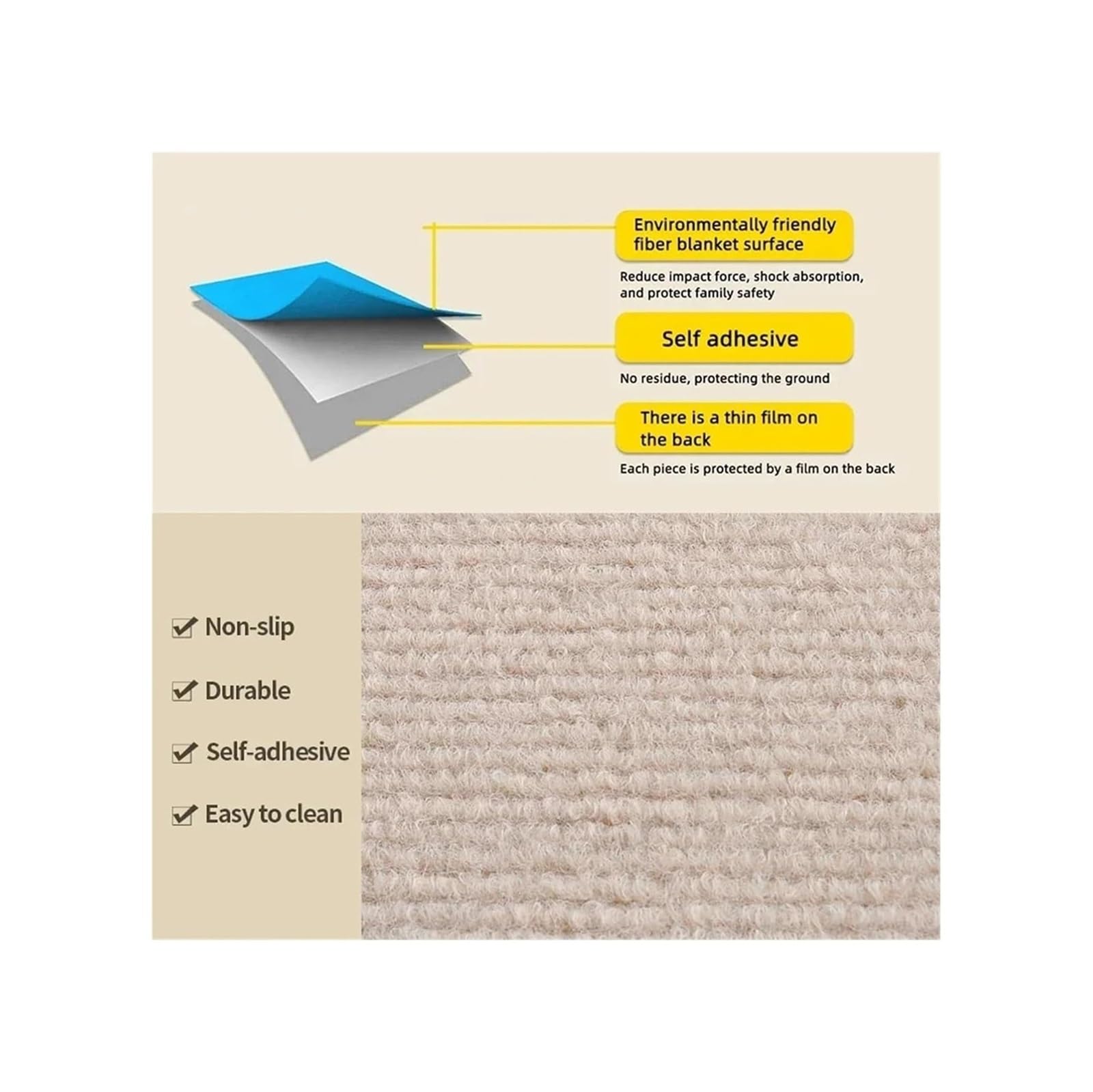 Dalles de moquette autocollantes, Dalles De Moquette Autocollantes 30x30cm Multicolore Paquet 50(Grey-20pcs)