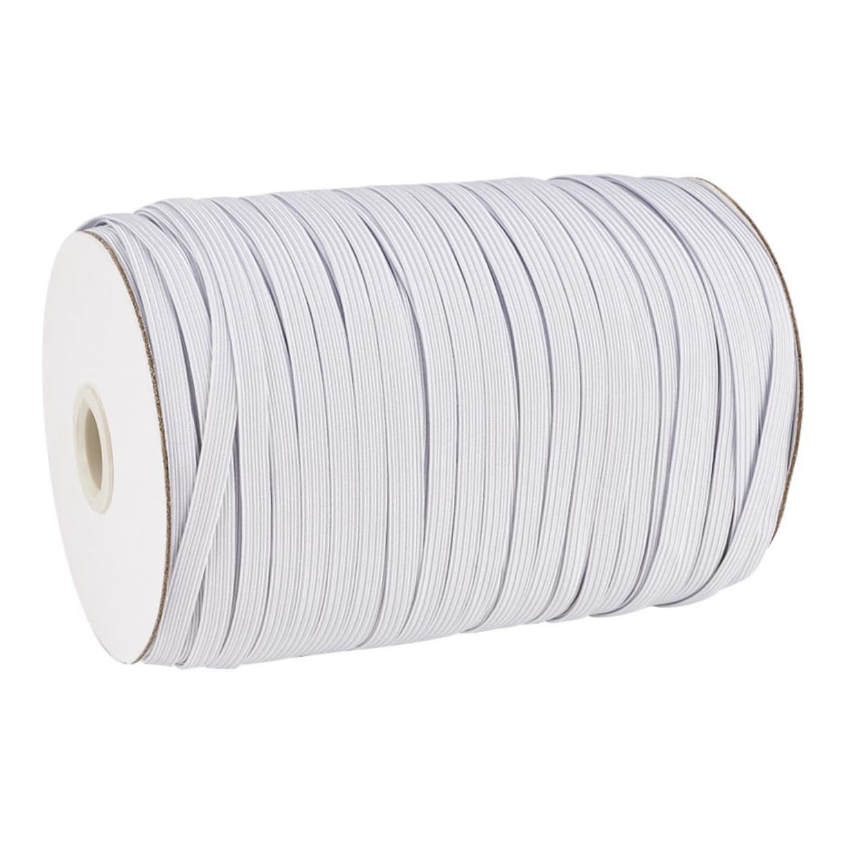 EXCEART 1rotolo Nastro Elastico Piatto Bianco Cinghia Fissaggio per Abbigliamento Accessori Cucito e Decorazioni Fai Te Materiale Resistente per