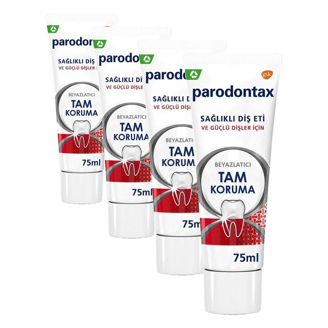 Parodontax Diş Eti Bakımı Tam Koruma & Beyazlatıcı Diş Macunu 75 ml (4 paketi)