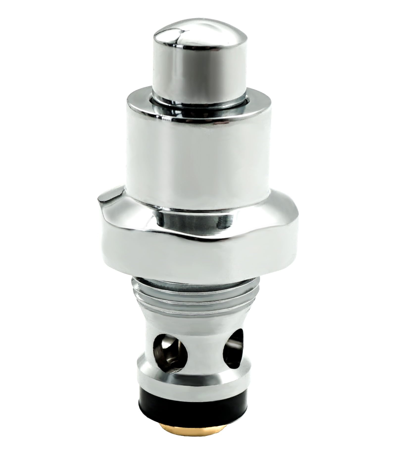 21-302L Faucet Low Lead Button Valve Assembly Fits For Krowne Pre-Rinse Spray Heads,Knee Valve,Foot Valves,Faucet For Commercial Kitchen (Metal Silver Finish)