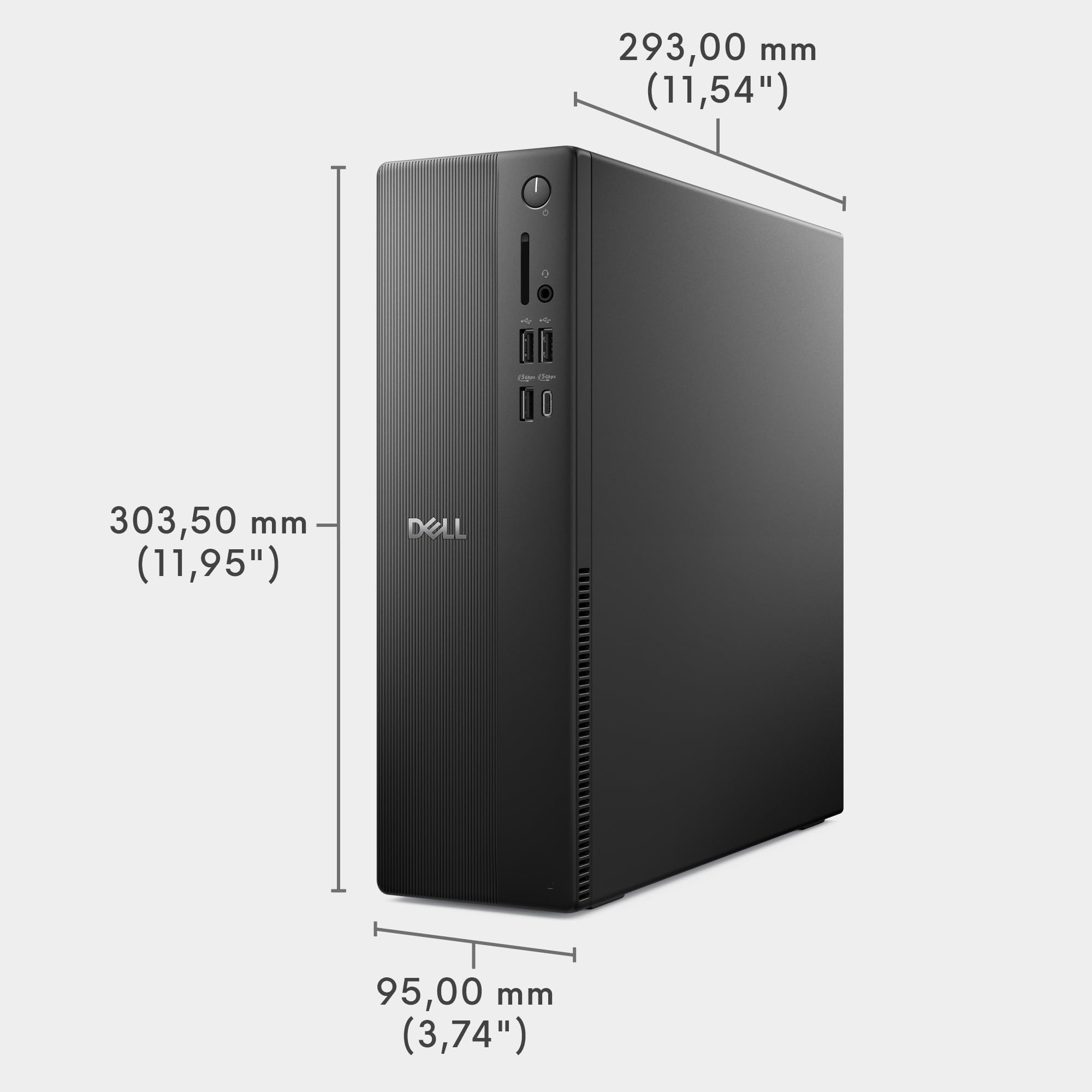 Dell Slim Desktop ECS1250 - Intel Core Ultra 5-225 Processor, 16GB DDR5 RAM, 1TB SSD, Intel UHD Graphics, Windows 11 Home - Black