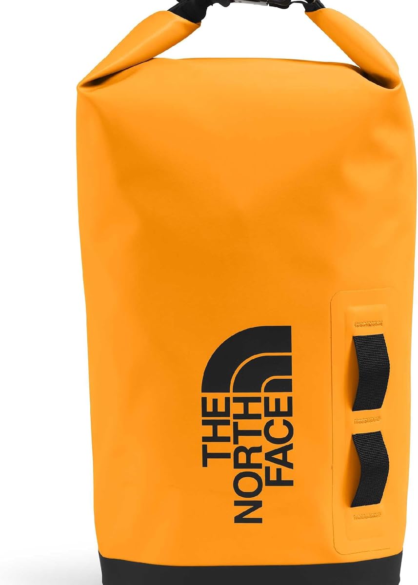 Base Camp Dry Bag 8L, Summit Gold/TNF Black, One Size | Roll-Top Waterproof Stuff Sack, Ideal for Camping Gear & Kayak Accessories