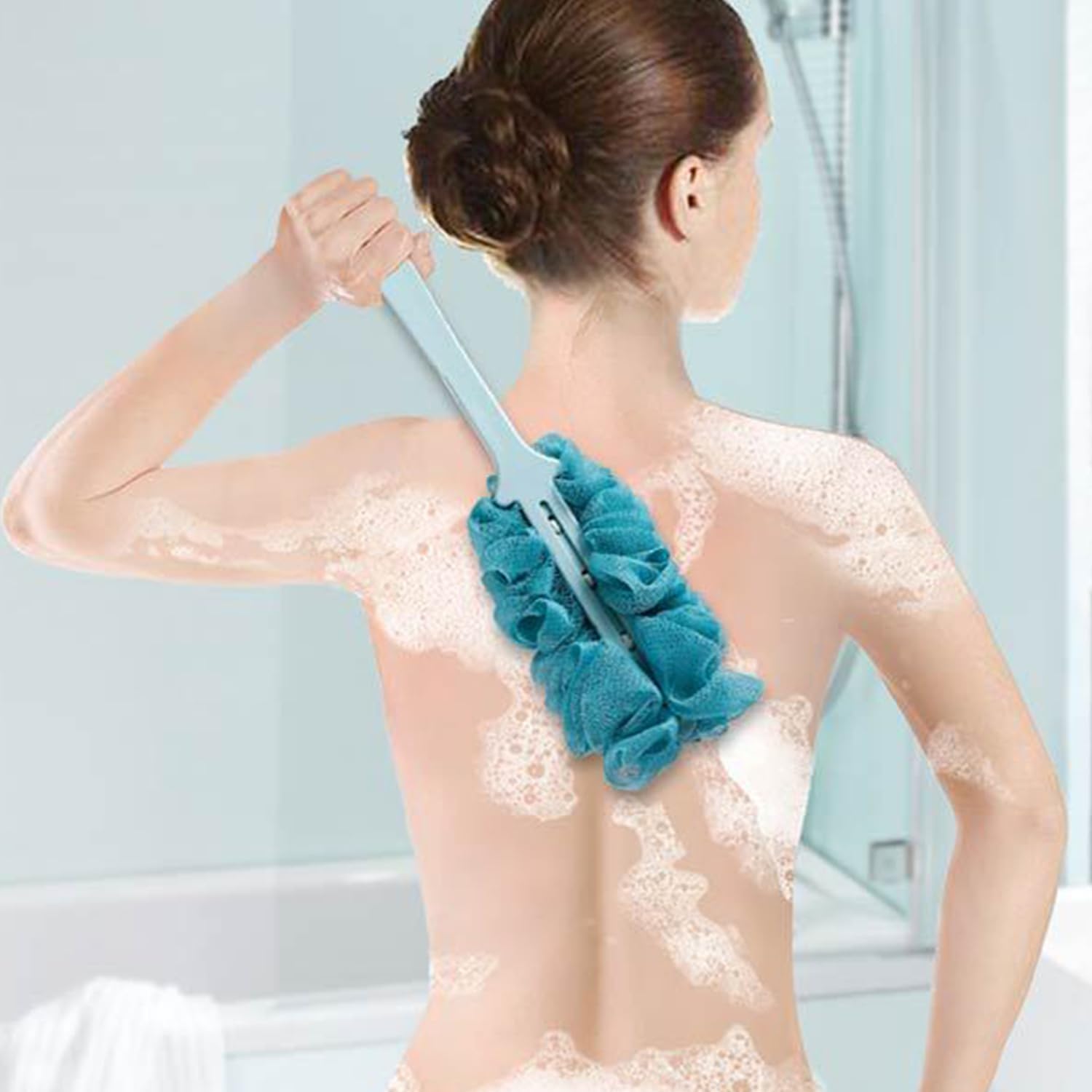 Lot de 2 brosse de bain à long manche et douche