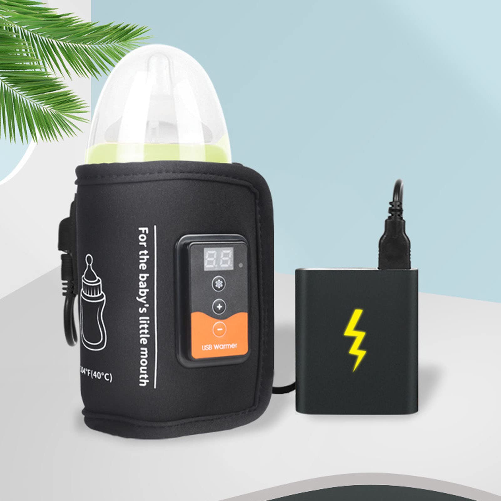 Scaldabiberon Portatile, Pacchetto Scaldabiberon USB Custode della Temperatura Costante, Custodia Termica per Biberon Riscaldamento Rapido Scaldabiberon per Auto Domestica,