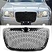 YMSHD Rejilla de Entrada de Aire Rejilla Frontal, para Chr-Ysler 300 / 300C 2005 2006 2007 2008 2009 2010 Parrillas Accesorios modificados para automóviles Parrilla de Carreras de Malla de n