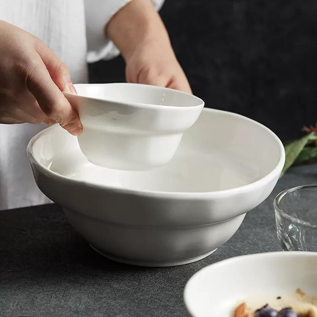 Saladier Bol à Salade de Fruits en céramique Vaisselle Japonaise Dessert Bol de Yaourt à l'avoine Bol de Riz Domestique Bol(M)