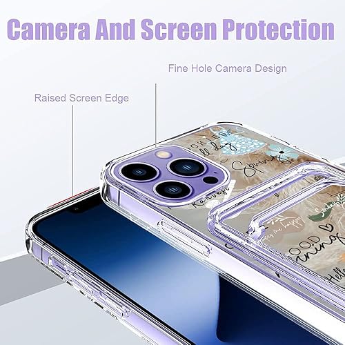 Miniatura 3 de Funda estética para iPhone 14 Pro Max con tarjetero, citas vintage de Jesús, collage motivacional, bohemio, estético, funda de teléfono de