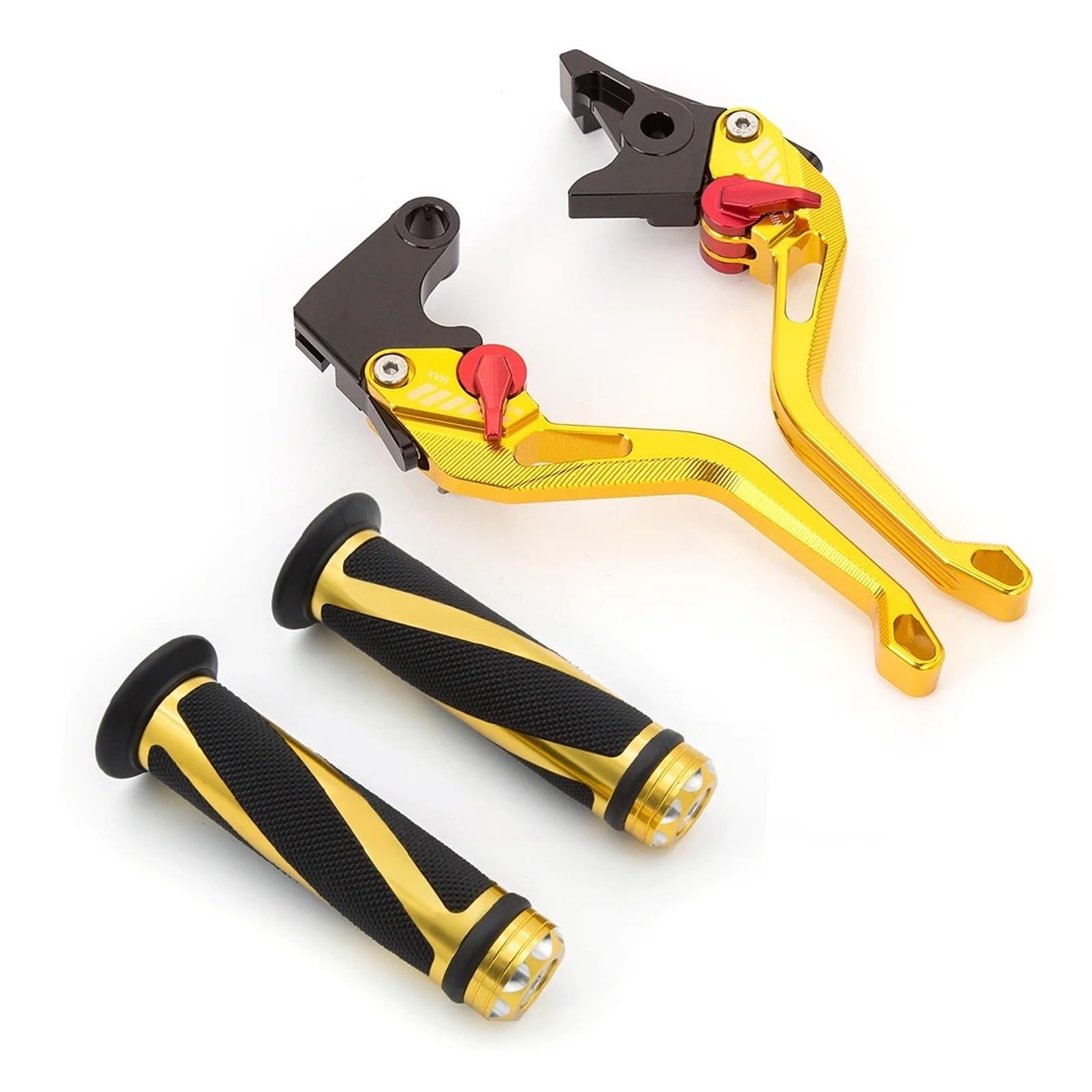JWQEBNS Motorcycle Brake Clutch Levers for Triumph Speed 400 Scrambler 400X 2023 2024 CNC Motorcycle Aluminum Brake Clutch Lever with Hand Grips(Gold)