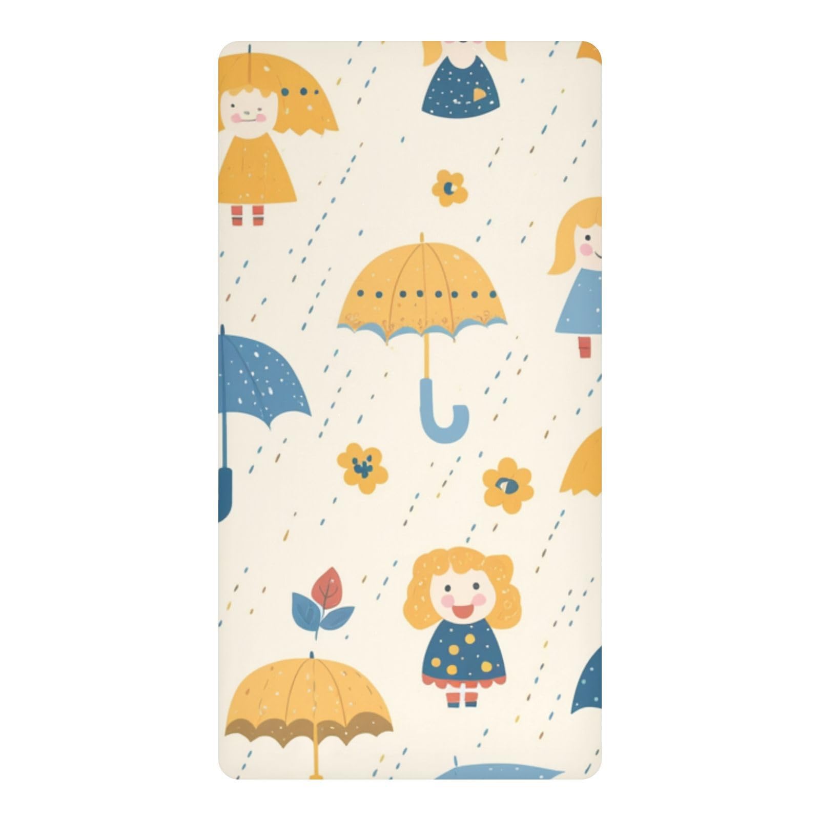Drap de berceau imperméable 132x71 cm motif parapluie