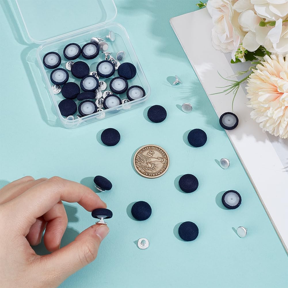 BENECREAT 12 Pcs 14mm Baseball Cap Button - Image 3